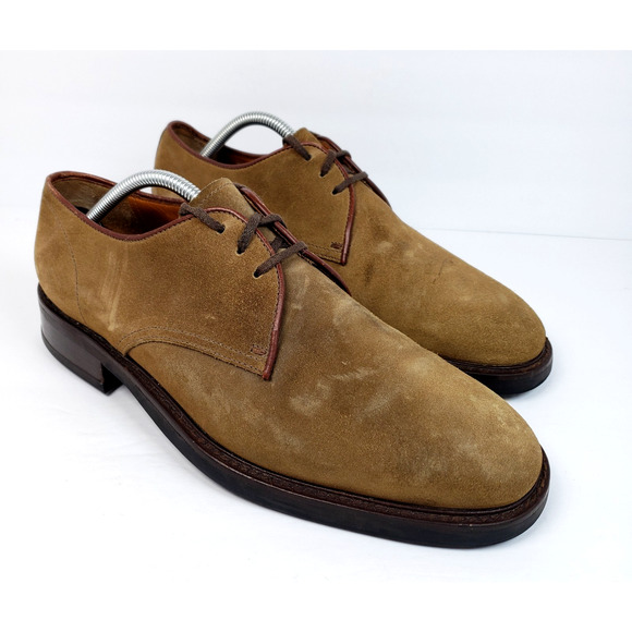 To Boot New York Adam Derrick Mens Size 10.5 Tan Suede Italy Made Oxford Shoes